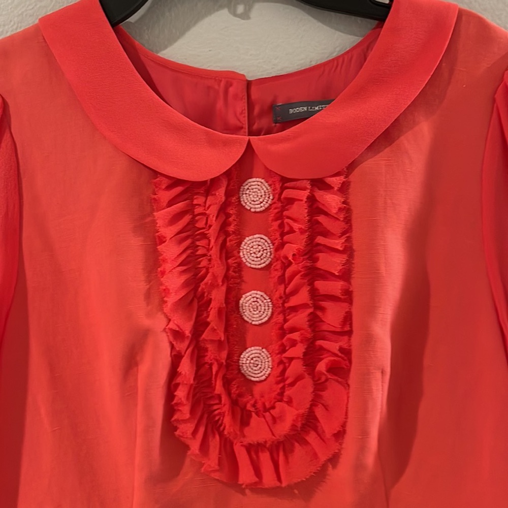 The Boden Collection silk/linen Peter Pan collared dress - Picture 2 of 8